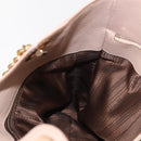 Salvatore Ferragamo Gancini Tote Bag Leer Roze Goud Origineel 158121-19