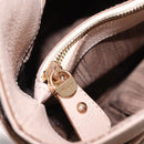 Salvatore Ferragamo Gancini Tote Bag Leer Roze Goud Origineel 158121-26