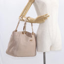 Salvatore Ferragamo Gancini Tote Bag Leer Roze Goud Origineel 158121-28