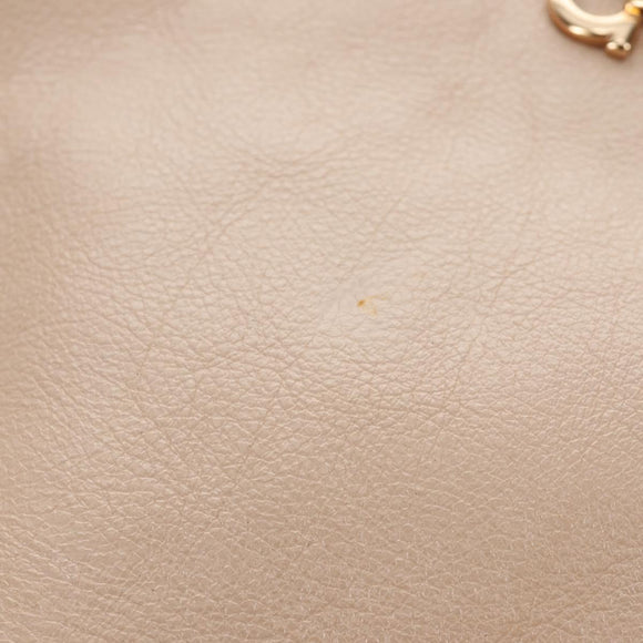 Salvatore Ferragamo Gancini Tote Bag Leer Roze Goud Origineel 158121