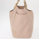 Salvatore Ferragamo Gancini Tote Bag Leer Roze Goud Origineel 158121-4