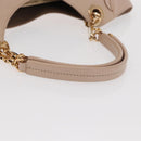 Salvatore Ferragamo Gancini Tote Bag Leer Roze Goud Origineel 158121-7