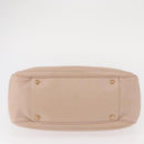 Salvatore Ferragamo Gancini Tote Bag Leer Roze Goud Origineel 158121-5