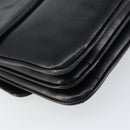 CELINE Horse Carriage Shoulder Bag Leather Black Gold Auth 158123-13