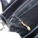 CELINE Horse Carriage Shoulder Bag Leather Black Gold Auth 158123-20