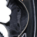 CELINE Horse Carriage Shoulder Bag Leather Black Gold Auth 158123-21