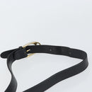 CELINE Horse Carriage Shoulder Bag Leather Black Gold Auth 158123-8