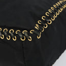 PRADA Tote Bag Nylon Black Gold Auth 158129-9