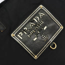 PRADA Tote Bag Nylon Black Gold Auth 158129-17