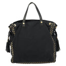 PRADA Tote Bag Nylon Black Gold Auth 158129-2