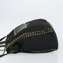 PRADA Tote Bag Nylon Black Gold Auth 158129-4