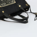 PRADA Tote Bag Nylon Black Gold Auth 158129-7