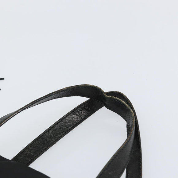 PRADA Tote Bag Nylon Black Gold Auth 158129