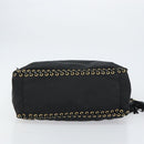 PRADA Tote Bag Nylon Black Gold Auth 158129-5