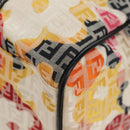 FENDI Zucchino Canvas Boston Bag Multicolor Gold Auth 158130V-15