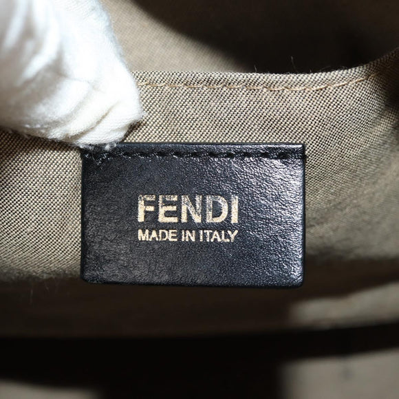 FENDI Zucchino Canvas Boston Bag Multicolor Gold Auth 158130SAV