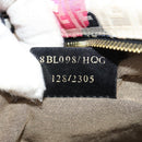 FENDI Zucchino Canvas Boston Bag Multicolor Gold Auth 158130V-11