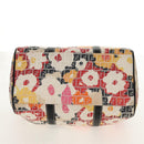 FENDI Zucchino Canvas Boston Bag Multicolor Gold Auth 158130V-5