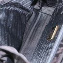 PRADA Hand Bag Nylon Black gold Auth 158131-11