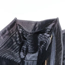 PRADA Hand Bag Nylon Black gold Auth 158131-19