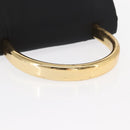 PRADA Hand Bag Nylon Black gold Auth 158131-7