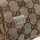 GUCCI GG Canvas Web Sherry Line Tote Bag Beige Green Red 115810 Auth 158134-17