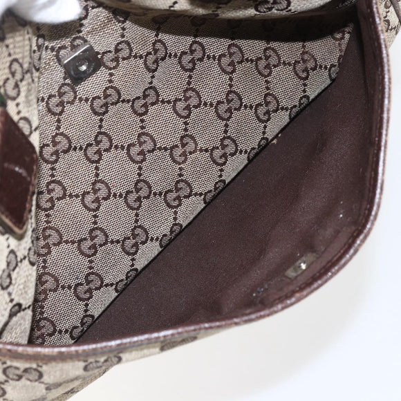 GUCCI GG Canvas Web Sherry Line Tote Bag Beige Green Red 115810 Auth 158134