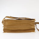 FENDI Hand Bag Leather 2way Brown Gold Auth 158141-5
