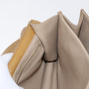 FENDI Hand Bag Leather 2way Brown Gold Auth 158141-24