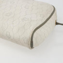 Christian Dior Honeycomb Canvas Shoulder Bag PVC Gold White Auth 158146-9