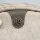 Christian Dior Honeycomb Canvas Shoulder Bag PVC Gold White Auth 158146-17