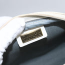 Christian Dior Honeycomb Canvas Shoulder Bag PVC Gold White Auth 158146-11
