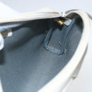 Christian Dior Honeycomb Canvas Shoulder Bag PVC Gold White Auth 158146-18