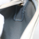 Christian Dior Honeycomb Canvas Shoulder Bag PVC Gold White Auth 158146-19