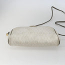 Christian Dior Honeycomb Canvas Shoulder Bag PVC Gold White Auth 158146-5