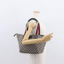 GUCCI GG Canvas Sherry Line Tote Bag Navy 131230 Auth 158147-23
