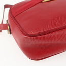 Salvatore Ferragamo Vala Shoulder Bag Leather Red Gold Auth 158148-14