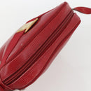 Salvatore Ferragamo Vala Shoulder Bag Leather Red Gold Auth 158148-6