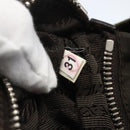 PRADA Hand Bag Nylon Khaki Silver Auth 158149-11