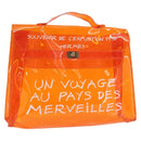 HERMES Vinyl Kelly Hand Bag Vinyl Orange Auth 158157-1