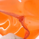 HERMES Vinyl Kelly Hand Bag Vinyl Orange Auth 158157-11