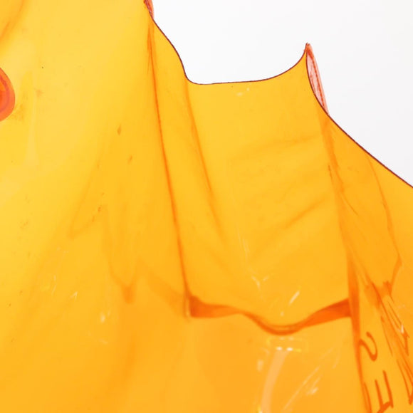 HERMES Vinyl Kelly Hand Bag Vinyl Orange Auth 158157