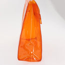 HERMES Vinyl Kelly Hand Bag Vinyl Orange Auth 158157-6