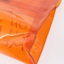 HERMES Vinyl Kelly Hand Bag Vinyl Orange Auth 158158-13