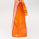 HERMES Vinyl Kelly Hand Bag Vinyl Orange Auth 158158-5