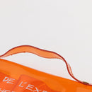 HERMES Vinyl Kelly Hand Bag Vinyl Orange Auth 158158-8