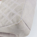 CHANEL Matelasse Hand Bag Suede Purple Silver CC Auth 158159-16