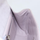 CHANEL Matelasse Hand Bag Suede Purple Silver CC Auth 158159-20