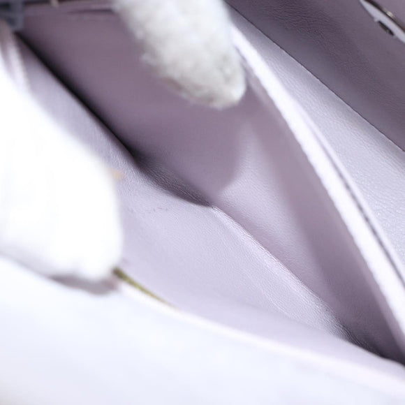 CHANEL Matelasse Hand Bag Suede Purple Silver CC Auth 158159