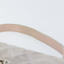 CHANEL Matelasse Hand Bag Suede Purple Silver CC Auth 158159-8